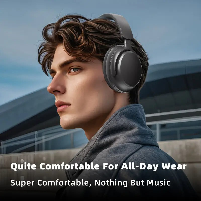 Over-Ear Wireless Headphones 40H Playtime Foldable with Mic