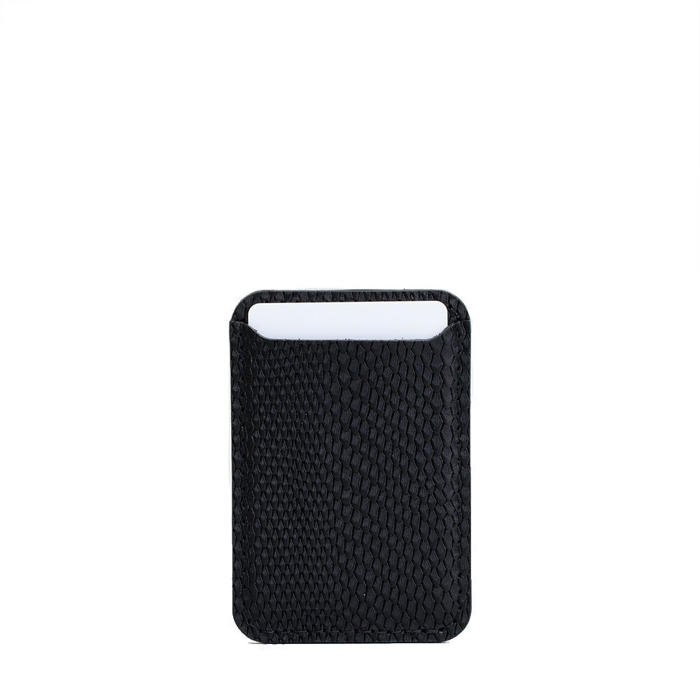 Leather Wallet compatible with MagSafe - Embossed Snake Print