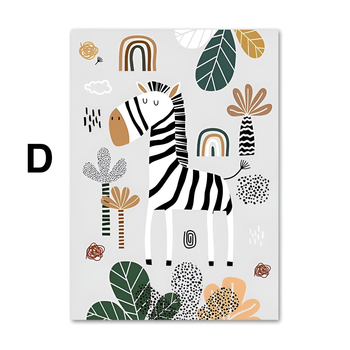 Poster Kinderzimmer Tiere Dschungel Wald · Name Personalisiert · Kinderzimmer Bilder · Wand Deko · Kunst Druck · Deko Print · ohne Rahmen