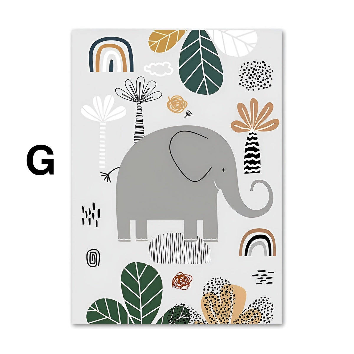 Poster Kinderzimmer Tiere Dschungel Wald · Name Personalisiert · Kinderzimmer Bilder · Wand Deko · Kunst Druck · Deko Print · ohne Rahmen