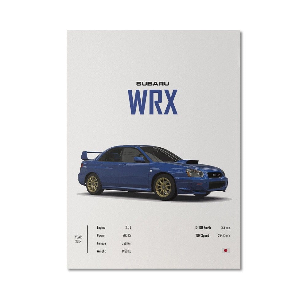 Poster Sportwagen  BMW LOTUS SUBARU Klassiker Legenden · Geschenk für ihn · Wohnzimmmer & Büro · Wand Deko · Print ohne Rahmen